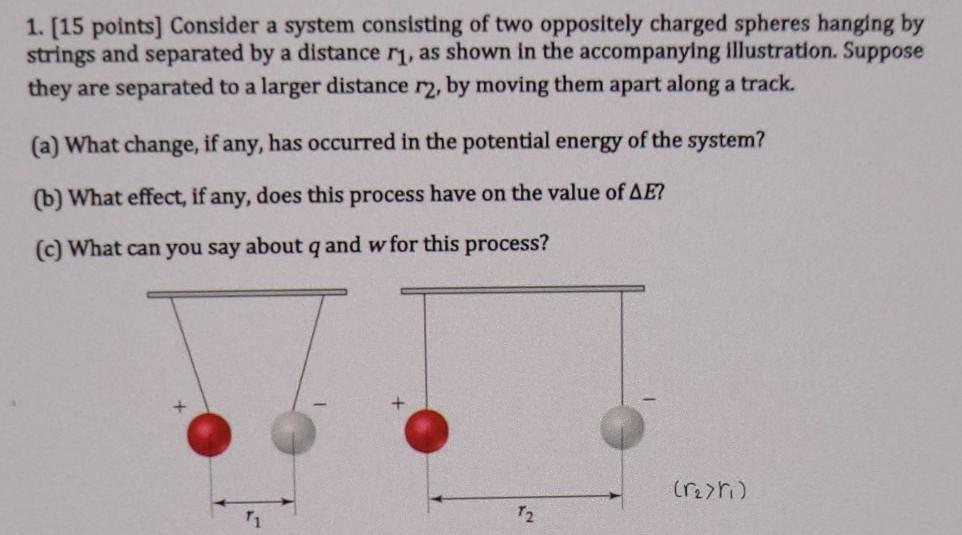 Solved 1. [15 points] Consider a system consisting of two | Chegg.com
