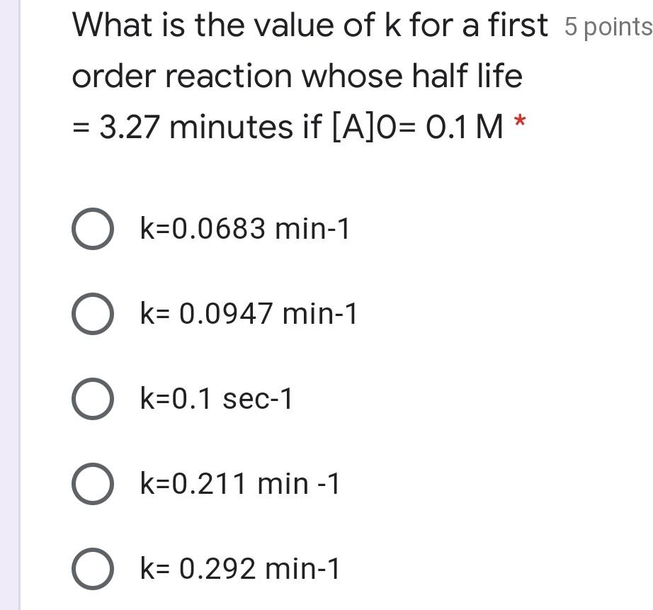Solved What is the value of k for a first 5 points order | Chegg.com