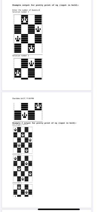 Solved Project 1 2 Dimension of 8 queens problem Write a | Chegg.com