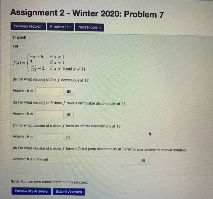 Solved Assignment 2 - Winter 2020: Problem 7 Previous | Chegg.com