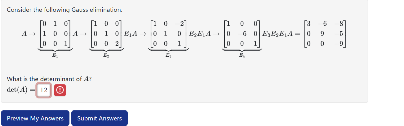 Solved Consider the following Gauss | Chegg.com