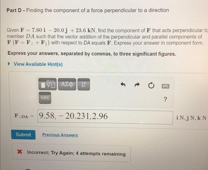 Solved Learning Goal: To Use The Dot Product To Find The | Chegg.com