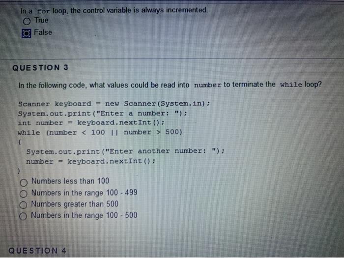 Solved What values could be read into nunber to terminate | Chegg.com