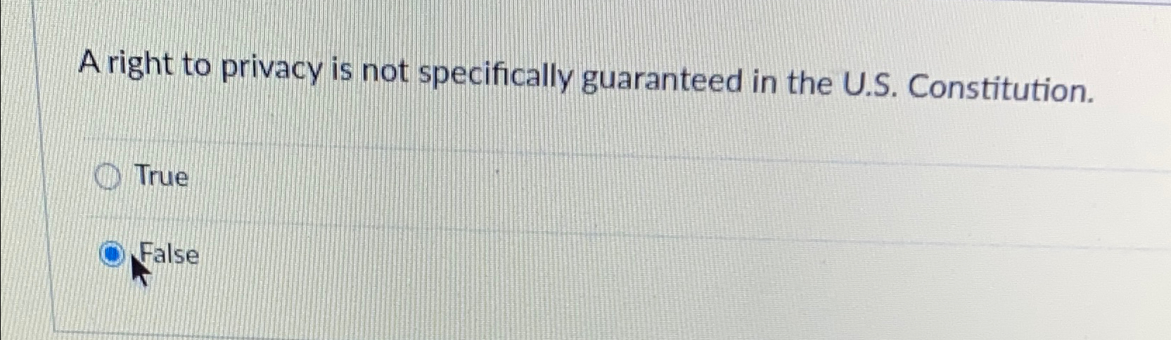 Solved A right to privacy is not specifically guaranteed in | Chegg.com