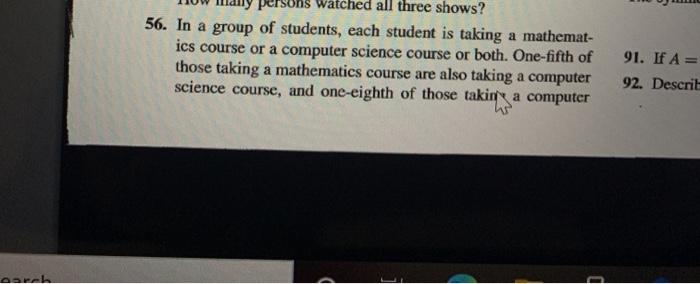 Sons Watched All Three Shows 56 In A Group Of Chegg Com