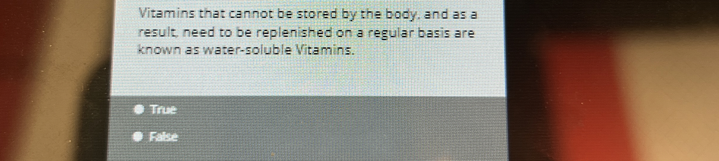 Solved Vitamins that cannot be stored by the body, and as