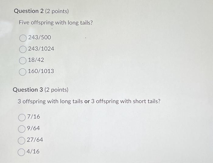 Solved In hamsters, long tails are dominant to short tails.