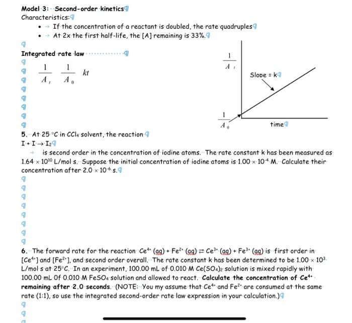 Solved 2. The reaction below was performed and kinetic data | Chegg.com
