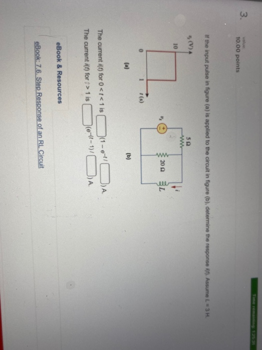 Solved value 10.00 points If the input pulse in figure (a) | Chegg.com