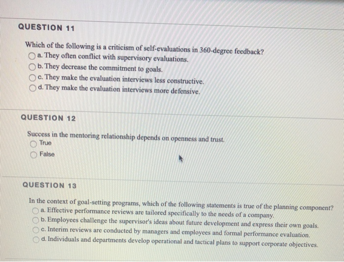 Solved QUESTION 11 Which of the following is a criticism of | Chegg.com