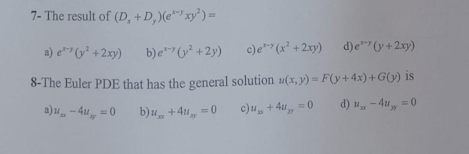 Solved 7- ﻿The result of | Chegg.com
