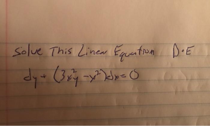 Solved solue This Linea Equation D E ۰( ) ک) - رولر - 3) | Chegg.com