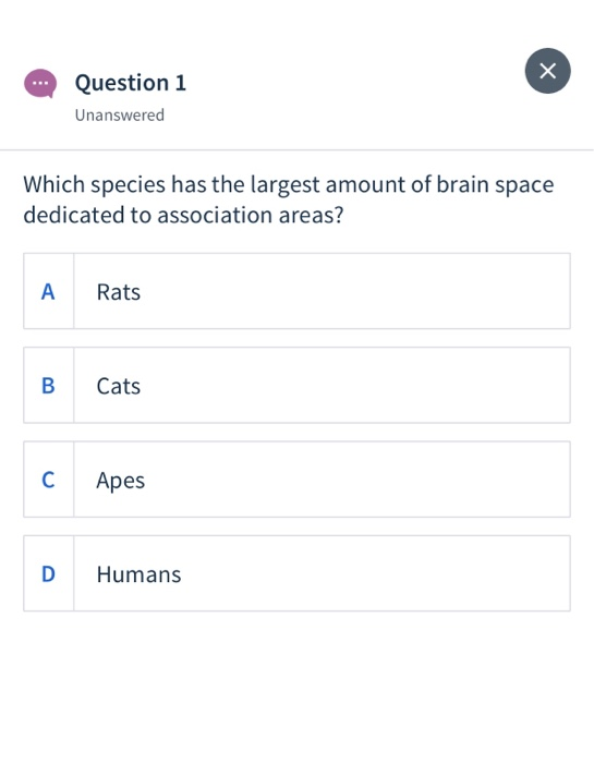 Solved X Question 1 Unanswered Which Species Has The Chegg Com