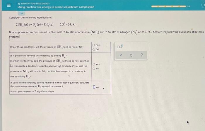 Solved III ENTROPY AND FRILE ENERGY Using reaction free | Chegg.com