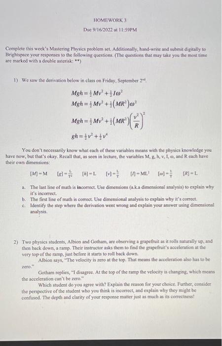 Solved Complete This Week's Mastering Physies Problem Set. | Chegg.com