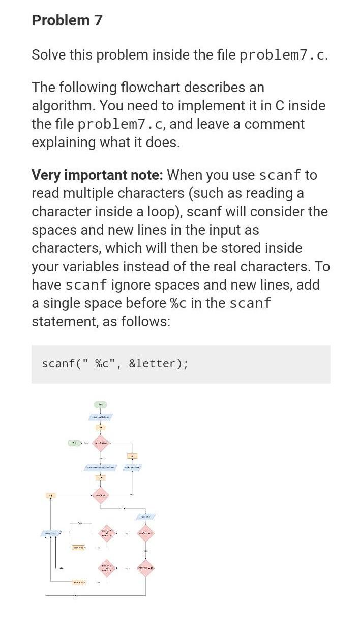 Solved Solve this problem inside the file problem7 . c. The | Chegg.com