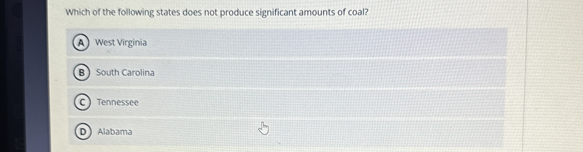 Solved Which of the following states does not produce | Chegg.com