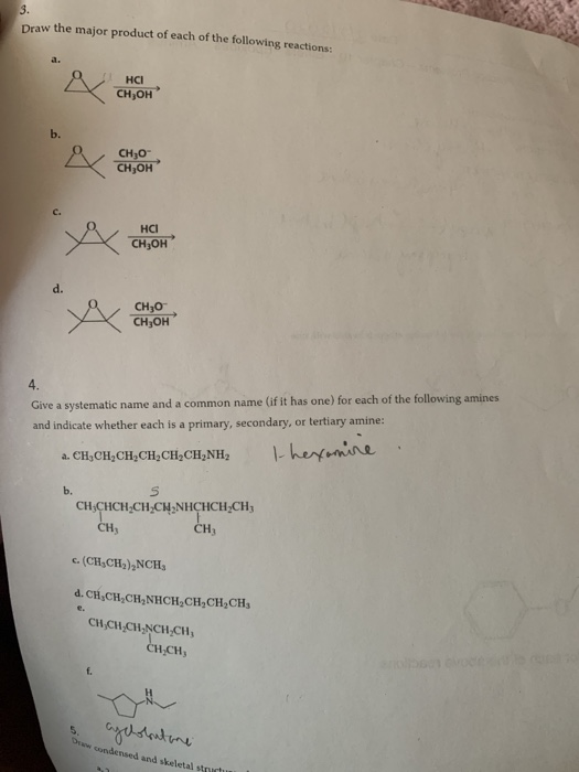 Solved Draw the major product of each of the following | Chegg.com