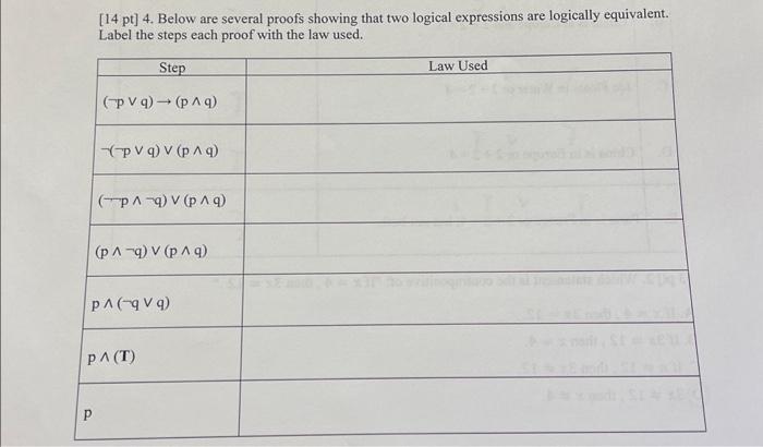 [Solved]: [14 pt] 4. Below are several proofs showing that