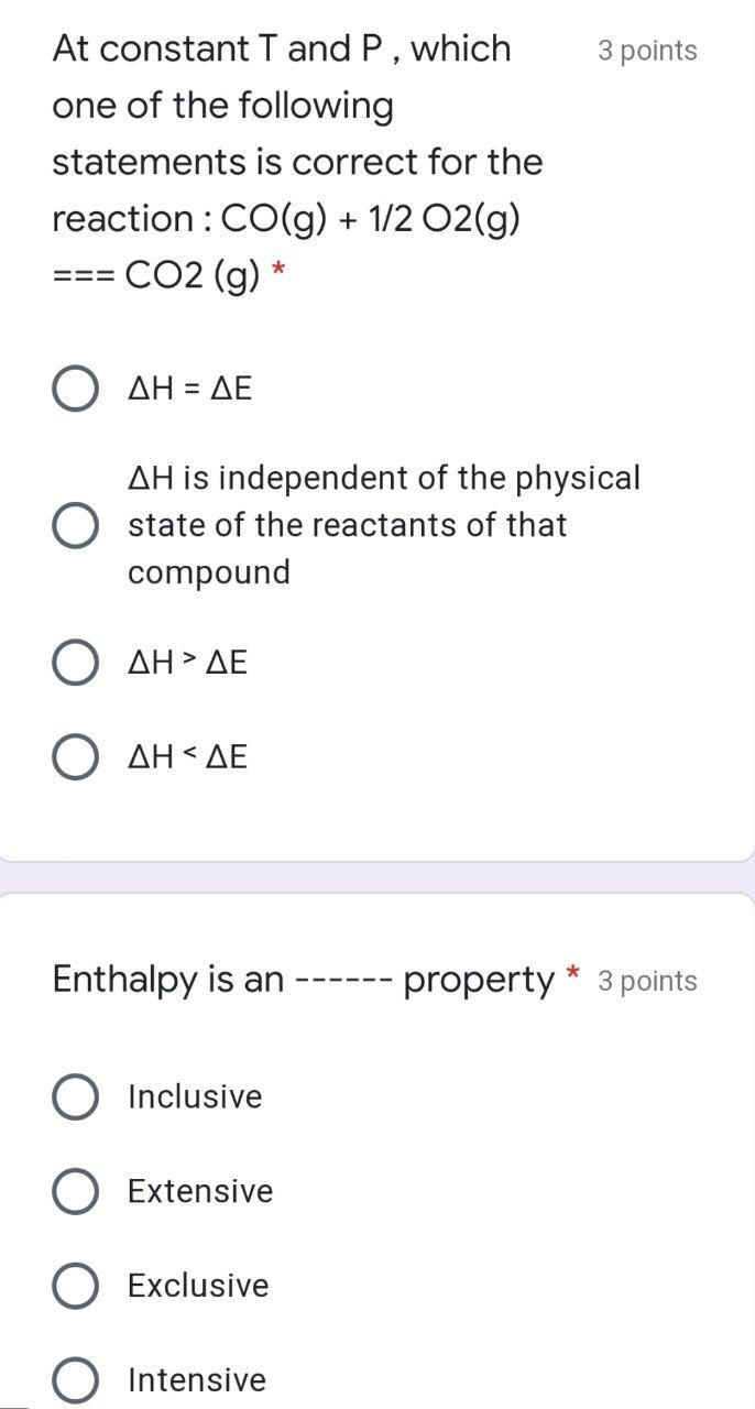 3 Points At Constant T And P Which One Of The Chegg Com