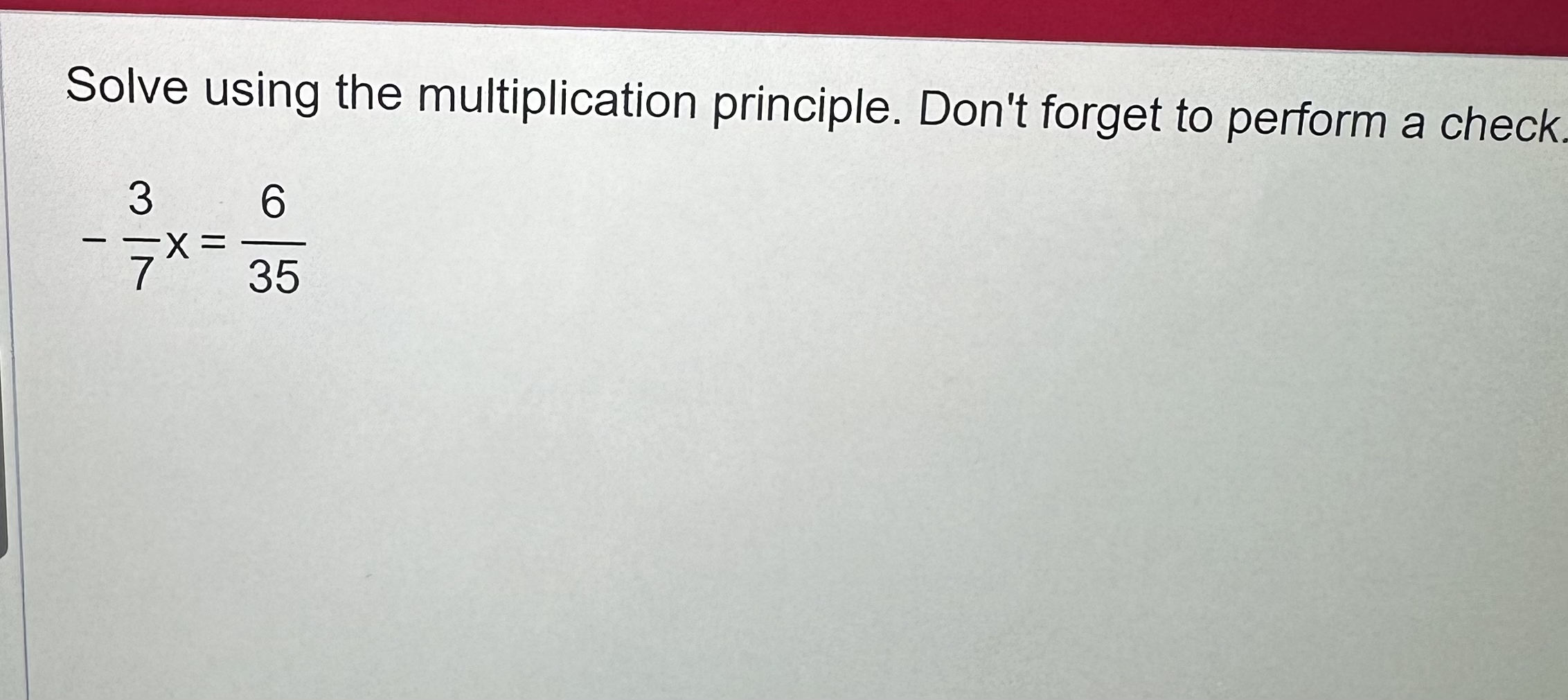 Solved Solve using the multiplication principle. Don't | Chegg.com