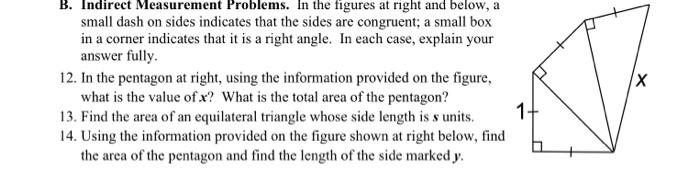 Solved 12. In the pentagon at right, using the information | Chegg.com