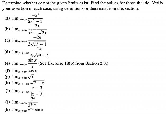 Solved answer the question by using the defn of Limit at | Chegg.com