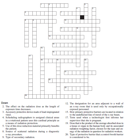 Use the clues to complete the crossword puzzle.