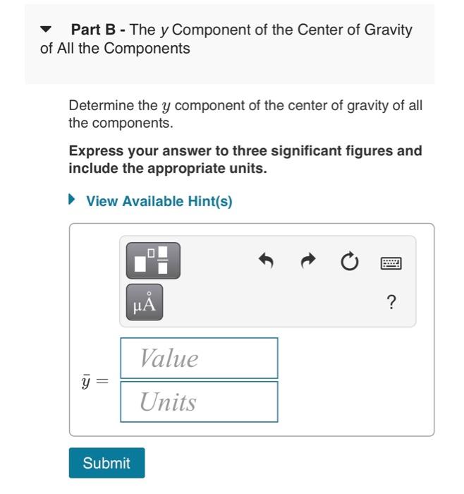 Solved Learning Goal: To determine the center of gravity of | Chegg.com