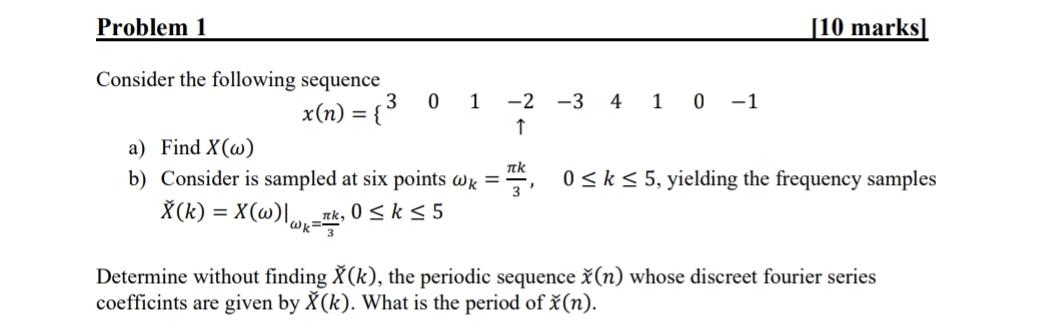 Solved Problem 1Consider the following | Chegg.com