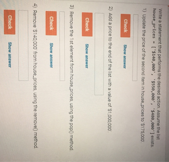 Solved Write a statement that performs the desired action. | Chegg.com