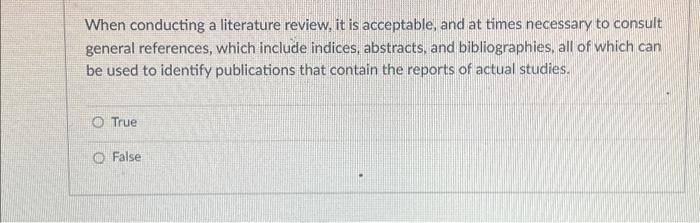 when conducting a literature review authors should consult with librarians