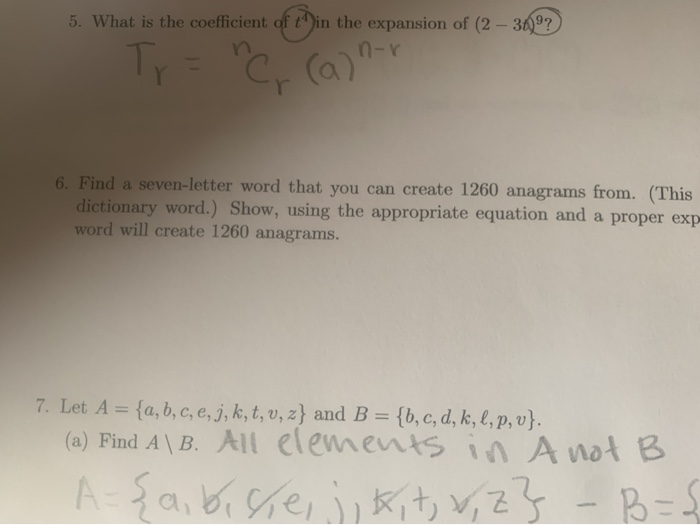 Solved 5 What Is The Coefficient Of In The Expansion O Chegg Com