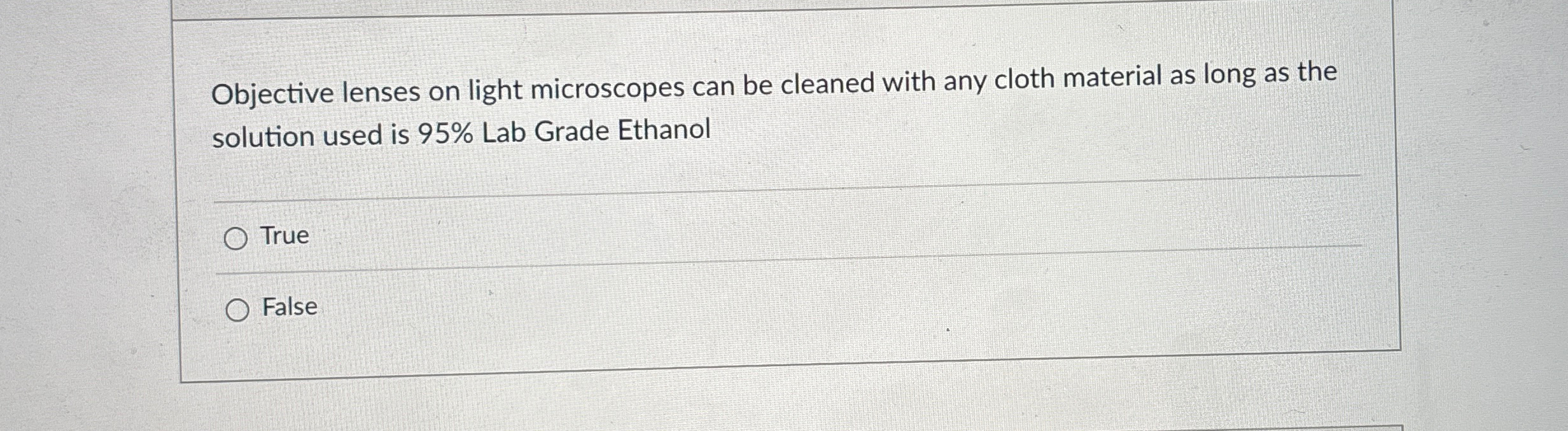 Solved Objective lenses on light microscopes can be cleaned