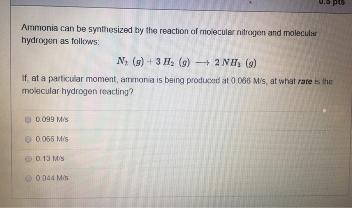 Solved The oxidation of ammonia can proceed by the | Chegg.com