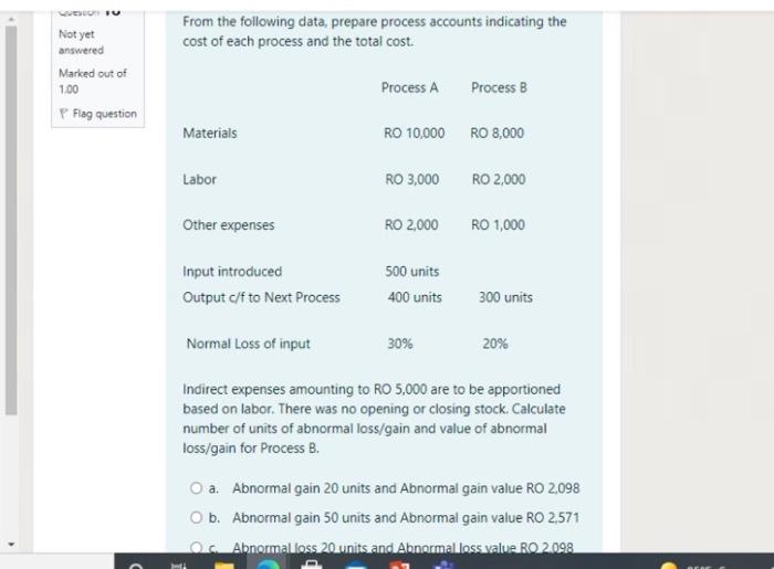 Solved SUU From the following data, prepare process accounts | Chegg.com