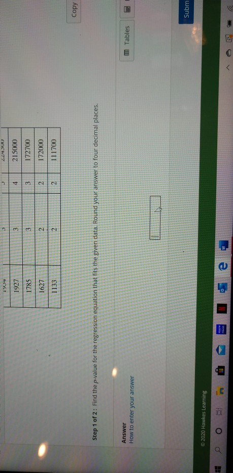 Solved The following data was collected to explore how the | Chegg.com