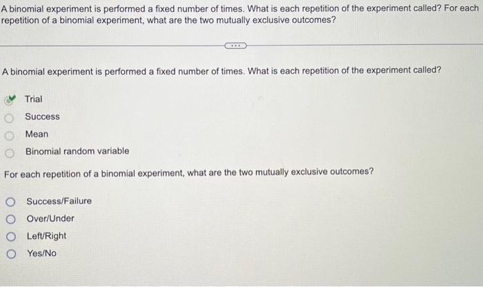 binomial experiment fixed number