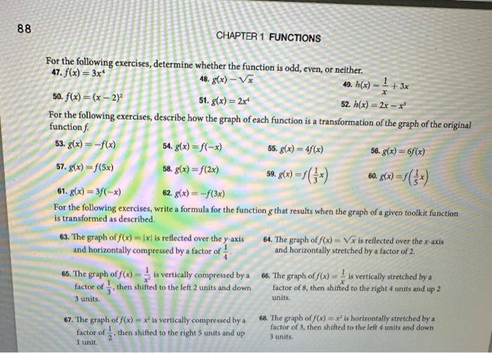 Solved 1. When examining the formula of a function that is | Chegg.com