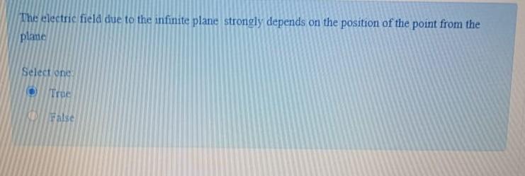 Solved The electric field due to the infinite plane strongly | Chegg.com