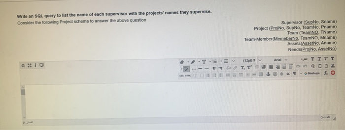 Solved Write an SQL query to list the name of each | Chegg.com