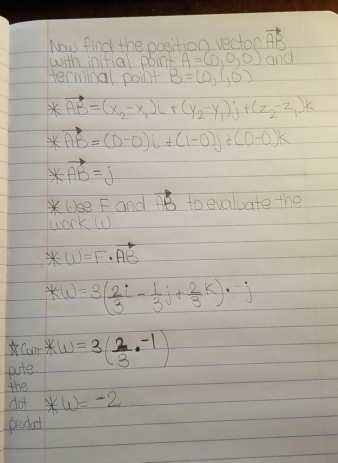 Solved 19. The work w done by a constant force F in moving | Chegg.com
