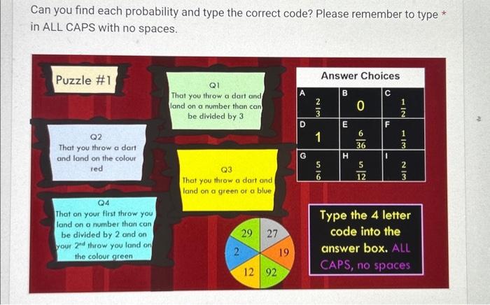 Solved * Can you find each probability and type the correct | Chegg.com