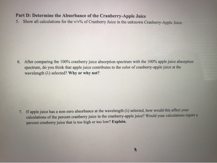 Experiment 12 Beer's Law Lab Report Sheet Name