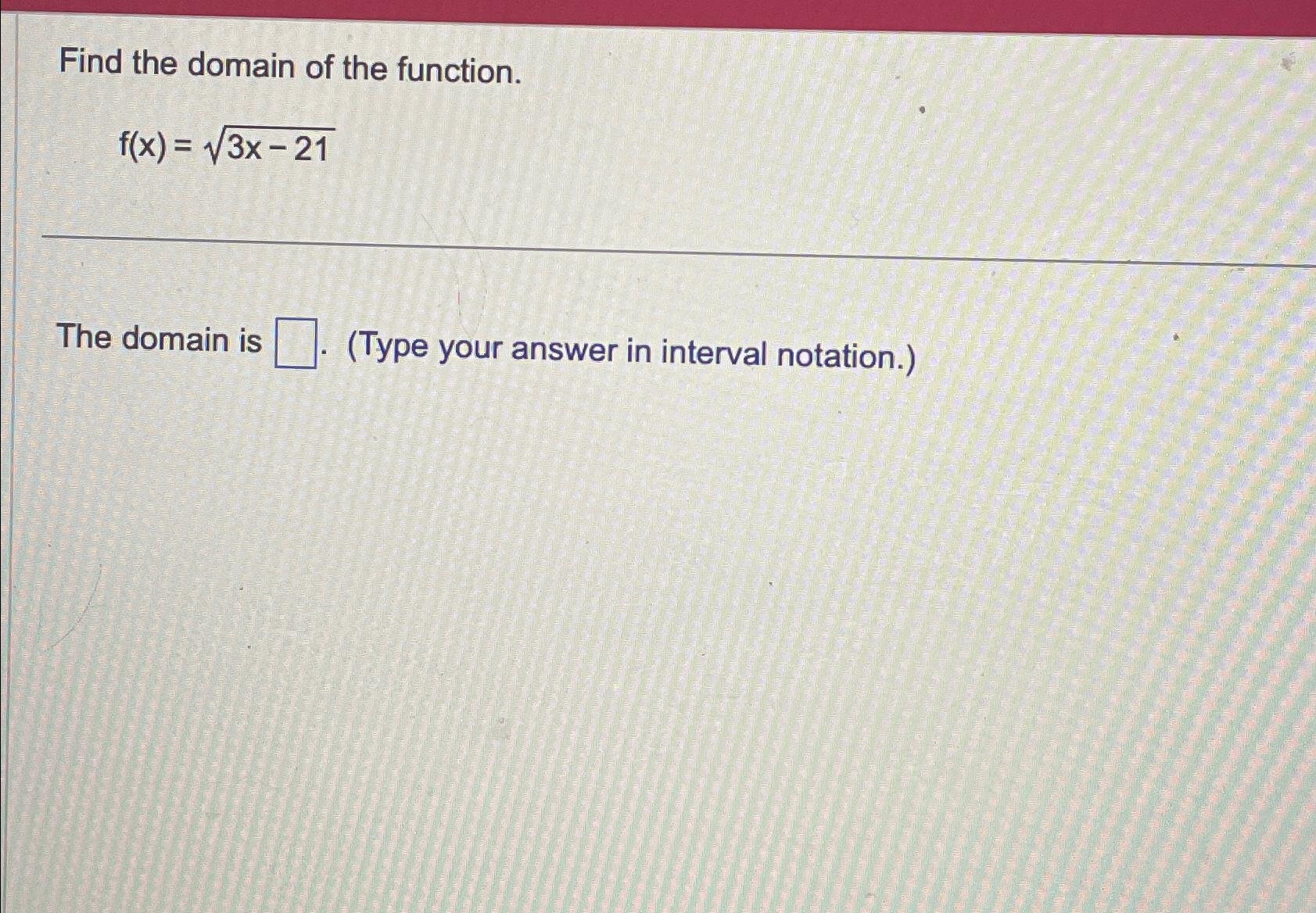 what is the domain of the function f(x) = 3x