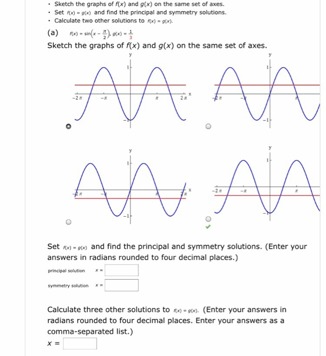 Solved • Sketch the graphs of f(x) and g(x) on the same set | Chegg.com