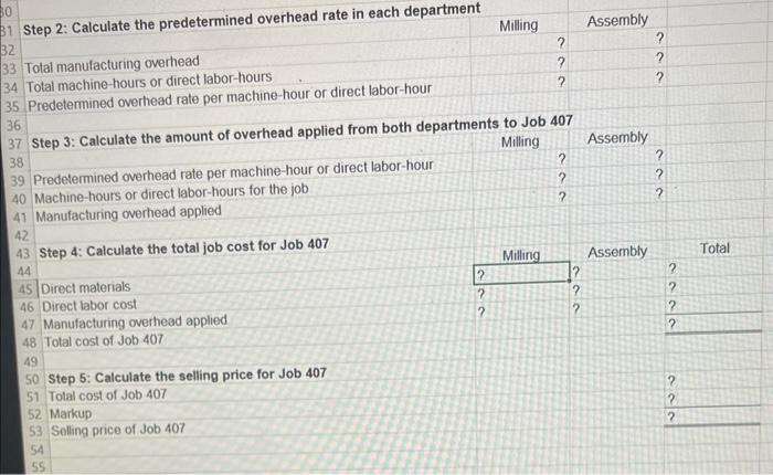 Solved A Chapter 2: Applying Excel Data Markup On Job Cost | Chegg.com