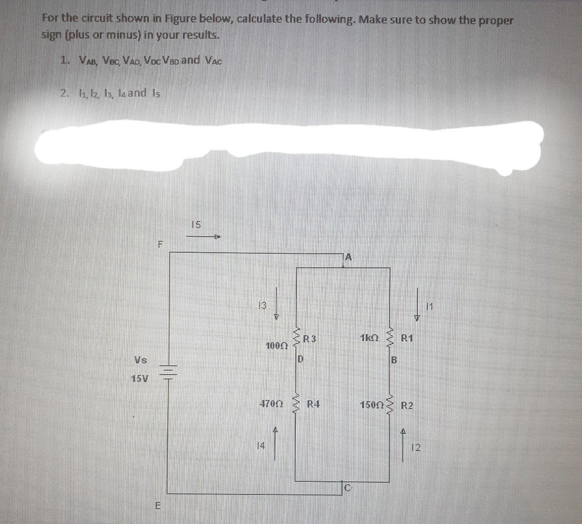 Solved For the circuit shown in Figure below, calculate the | Chegg.com