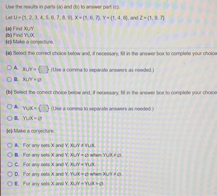 Solved Use the results in parts (a) and (b) to answer part | Chegg.com