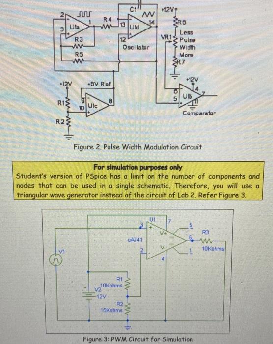 Solved 4.1 Introduction to Pulse Width Modulation In the Circuit Diagram